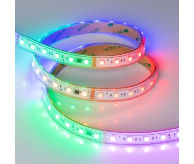Светодиодная лента герметичная Arlight DMX-PS-B60-15mm 24V RGB-PX6 (15W/m, IP67, 5060, 5m) 037090