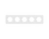 Рамка на 5 постов стеклянная Arlight FRM-OMALI-GS-5-WH 049704