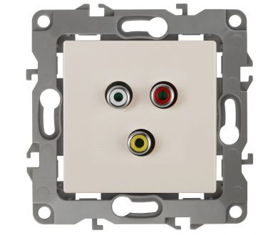 Розетка Эра Серия 12 12-3113-02 RCA IP20 слоновая кость Б0027472