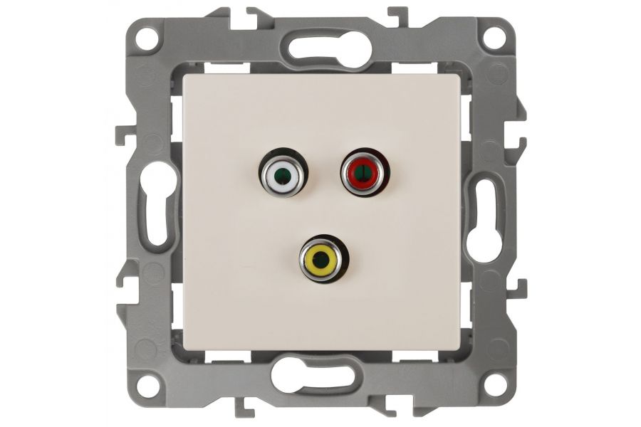 Розетка Эра Серия 12 12-3113-02 RCA IP20 слоновая кость Б0027472