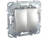 Переключатель двухклавишный Schneider Electric Unica 10AX 250V MGU5.213.30ZD
