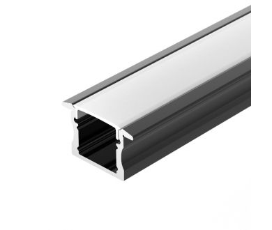 Алюминиевый профиль Arlight LINE-2315-F-2000 ANOD BLACK 044278