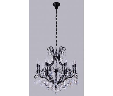 Подвесная люстра Crystal Lux Magnifico SP13 Black/Transparent