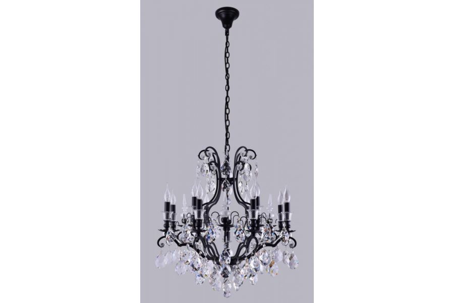 Подвесная люстра Crystal Lux Magnifico SP13 Black/Transparent