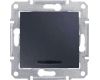 Выключатель кнопочный с синей подсветкой Schneider Electric Sedna 10A 250V SDN1600170