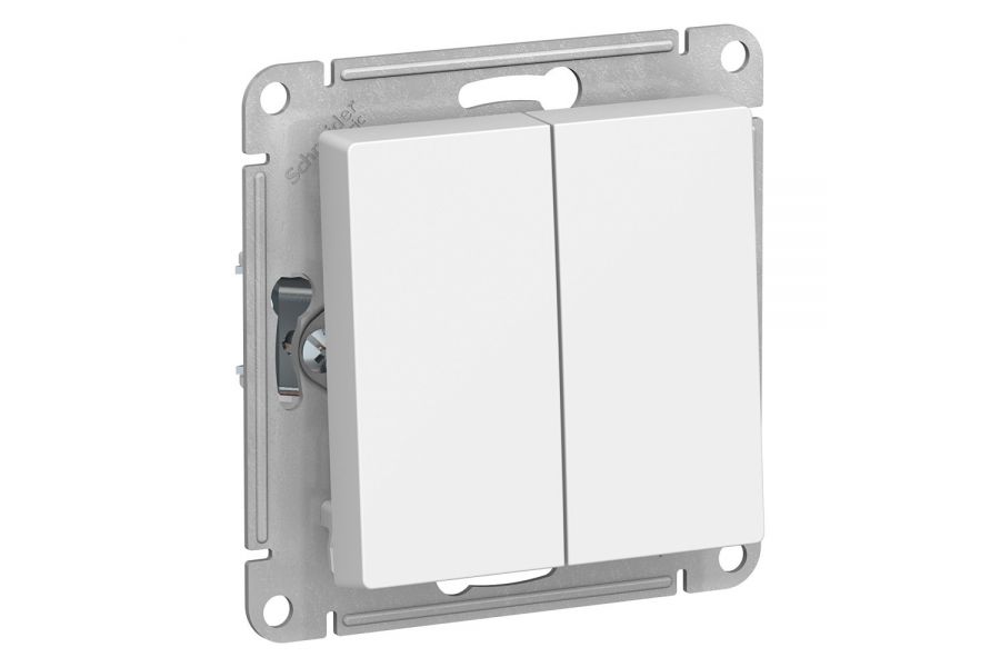 Переключатель 2-клавишный сх.6, 10АХ, механизм Systeme Electric AtlasDesign ATN000165