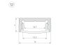 Алюминиевый профиль Arlight SL-SLIM-H7-2000 BLACK 037110