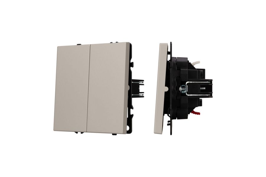 Механизм выключателя двухклавишный непроходной Arlight SWT-NOBE-MK02-SFPL-CA (230V, 10A) 059419
