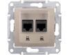 Розетка компьютерная 2хRJ45 Schneider Electric Sedna STP SDN4600168