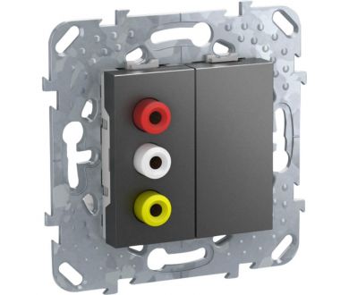 Розетка 3xRCA Schneider Electric Unica Top MGU5.431.12ZD