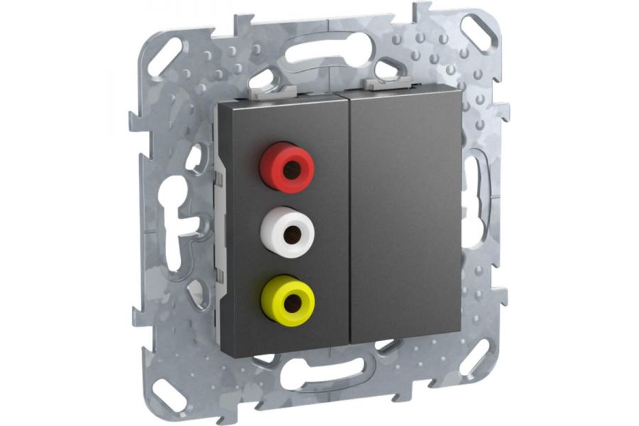 Розетка 3xRCA Schneider Electric Unica Top MGU5.431.12ZD