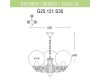 Уличный подвесной светильник Fumagalli Sichem/Bisso/G250 3L G25.120.S30.BXE27