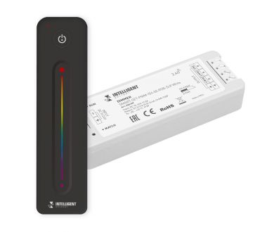 Диммер Arlight SMART-SET-PWM-104-52-RGB-SUF White (12-24V, 3x4A, ПДУ LINE, 2.4G) 036189