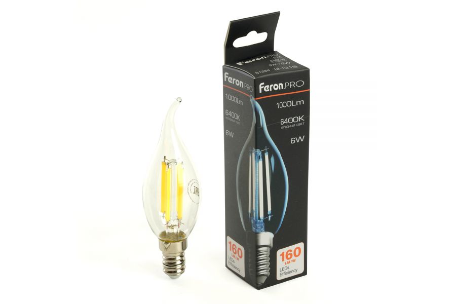 Лампа светодиодная Feron LB-1216 E14 6W 6400K 51264