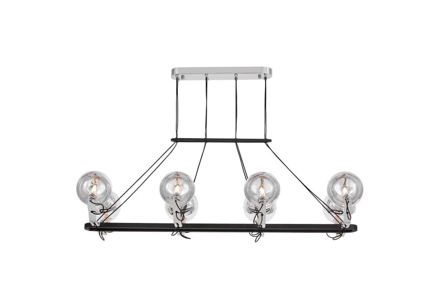 Подвесная люстра Lumina Deco LDP 9110-8-PR BK+CHR