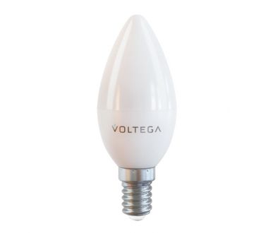 Лампа светодиодная Voltega E14 7W 4000К свеча матовая VG2-C37E14cold7W 7049