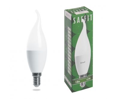 Лампа светодиодная Saffit SBC3715 Свеча на ветру E14 15W 4000K 55205