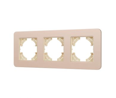Рамка на 3 поста алюминиевая Arlight FRM-AKIRY-SFAL-3-GD 049742