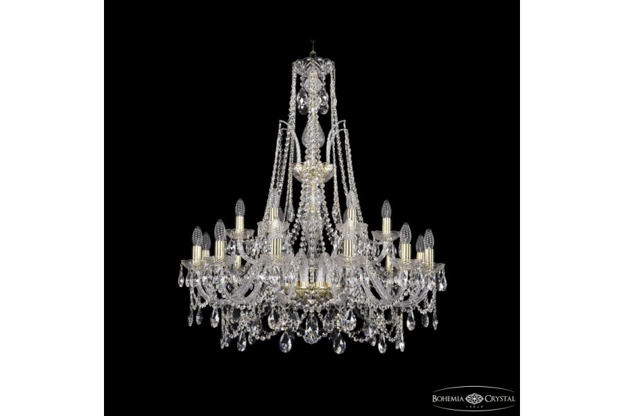 Подвесная люстра Bohemia Ivele Crystal 1411/12+6/300/XL-96 G