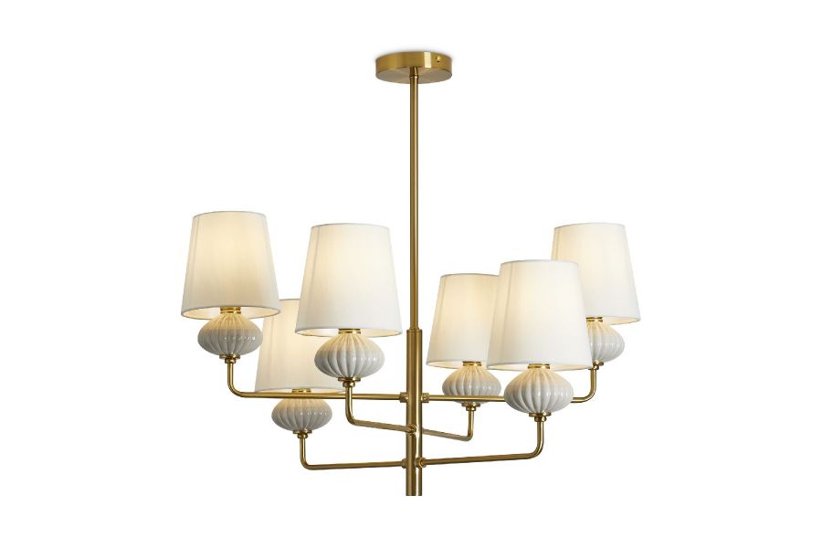 Люстра на штанге Freya Ceramics FR2029PL-06BS