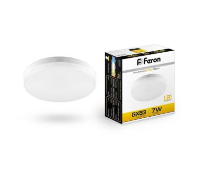Лампа светодиодная Feron GX53 7W 2700K Таблетка Матовая LB-451 25831
