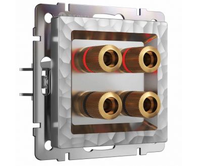 Акустическая розетка Werkel Hammer х4 серебряный W1285006 4690389163111