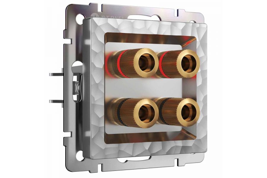 Акустическая розетка Werkel Hammer х4 серебряный W1285006 4690389163111