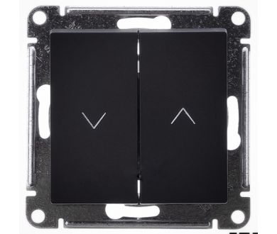 Выключатель 2-клавишный жалюзи, 10А, Systeme Electric AtlasDesign Базальт ATN001419