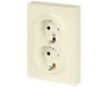 Розетка Эра Arktik 16-2104-02 двойная с заземлением 2X2P+E Schuko 16А-250В слоновая кость Б0070445