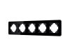 Рамка на 5 постов стеклянная Arlight FRM-OMALI-GS-5-BK 049705