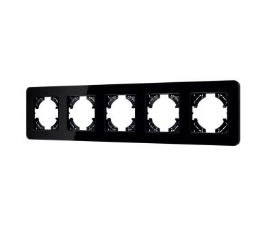 Рамка на 5 постов стеклянная Arlight FRM-OMALI-GS-5-BK 049705