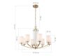 Подвесная люстра ST Luce Опал SL1403.303.08