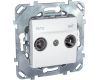 Розетка R-TV/SAT проходная Schneider Electric Unica MGU5.456.18ZD