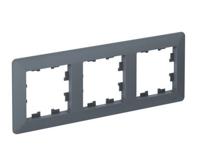 Рамка 3-ая Systeme Electric AtlasDesign Air Грифель/дымчатый черный ATN220703