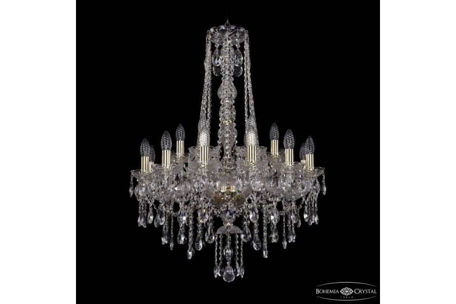 Подвесная люстра Bohemia Ivele Crystal 1415/12+6/220/h-86 G