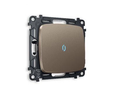 Комплект механизма 1-кл проходного выключателя с подсветкой Ambrella Volt Omega MO632040