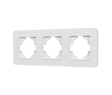 Рамка на 3 поста стеклянная Arlight FRM-OMALI-SFGS-3-WH 049712
