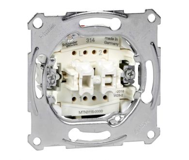 Выключатель двухклавишный Schneider Electric Merten QuickFlex MTN3115-0000
