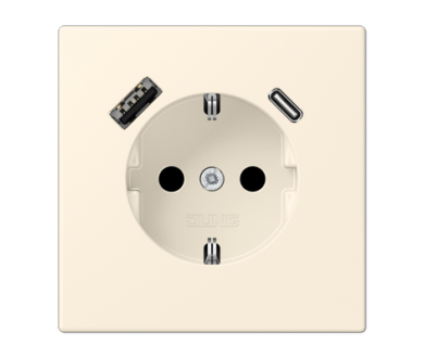 Купить Розетка 2K+З USB Typ AC Jung LC1520-15CA245 Розетка 2K+З USB Typ AC Jung LC1520-15CA245