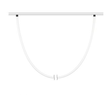 Трековый магнитный светильник Arlight MAG-ORIENT-TUBE-ELASTIC-R25-L5000-70W Day4000 (BK, 360 deg, 48V, DALI) 044340