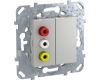 Розетка 3xRCA Schneider Electric Unica Top MGU5.431.30ZD