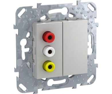 Розетка 3xRCA Schneider Electric Unica Top MGU5.431.30ZD