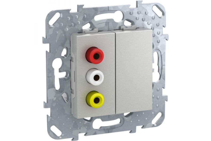 Розетка 3xRCA Schneider Electric Unica Top MGU5.431.30ZD
