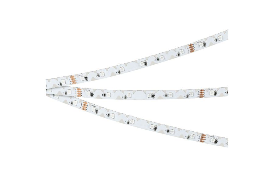 Светодиодная лента Arlight RZ-A60-8mm 24V RGB (8 W/m, IP20, 2835, 5m) 042909