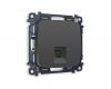 Комплект механизма телефонной розетки RJ-11(4P4C) со шторкой Ambrella Volt Omega MO912030