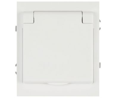Розетка ЭРА Arktik 16-2103-01 с заземлением 2P+E Schuko со шторками с крышкой 16А-250В белый Б0070434