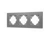 Рамка на 3 поста пластиковая Arlight FRM-PERIO-PL-3-GR 049756