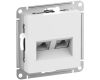 Розетка компьютерная двойная (2хRJ45) кат.6А Systeme Electric AtlasDesign Белый ATN000188