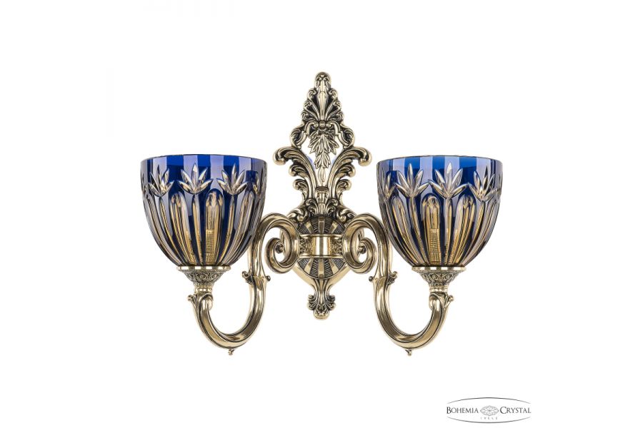 Бра Bohemia Ivele Crystal Verona 7203B14/2/175 GB P1 U Amber-Blue/H-1I