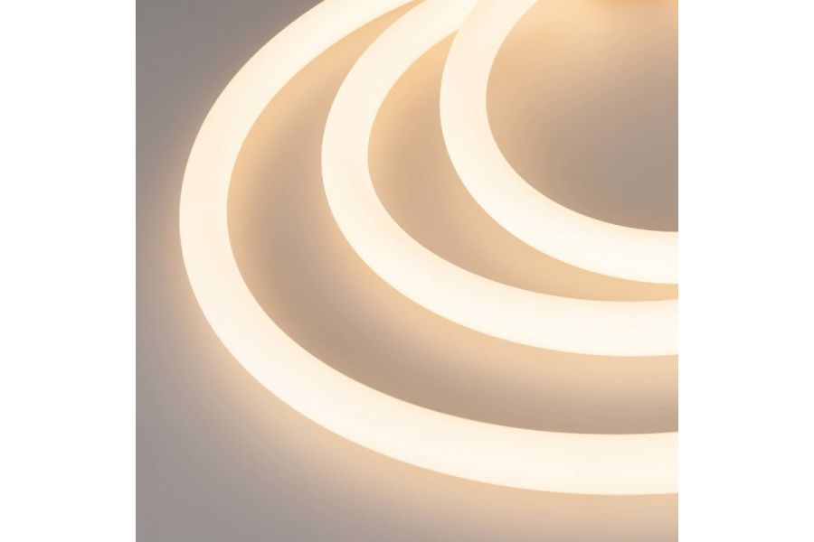 Светодиодная лента герметичная Arlight MOONLIGHT-TOP-A336-D25mm 24V Warm2700 360deg 14.4 W/m, IP65, 2835, 5m, wire x1 038747